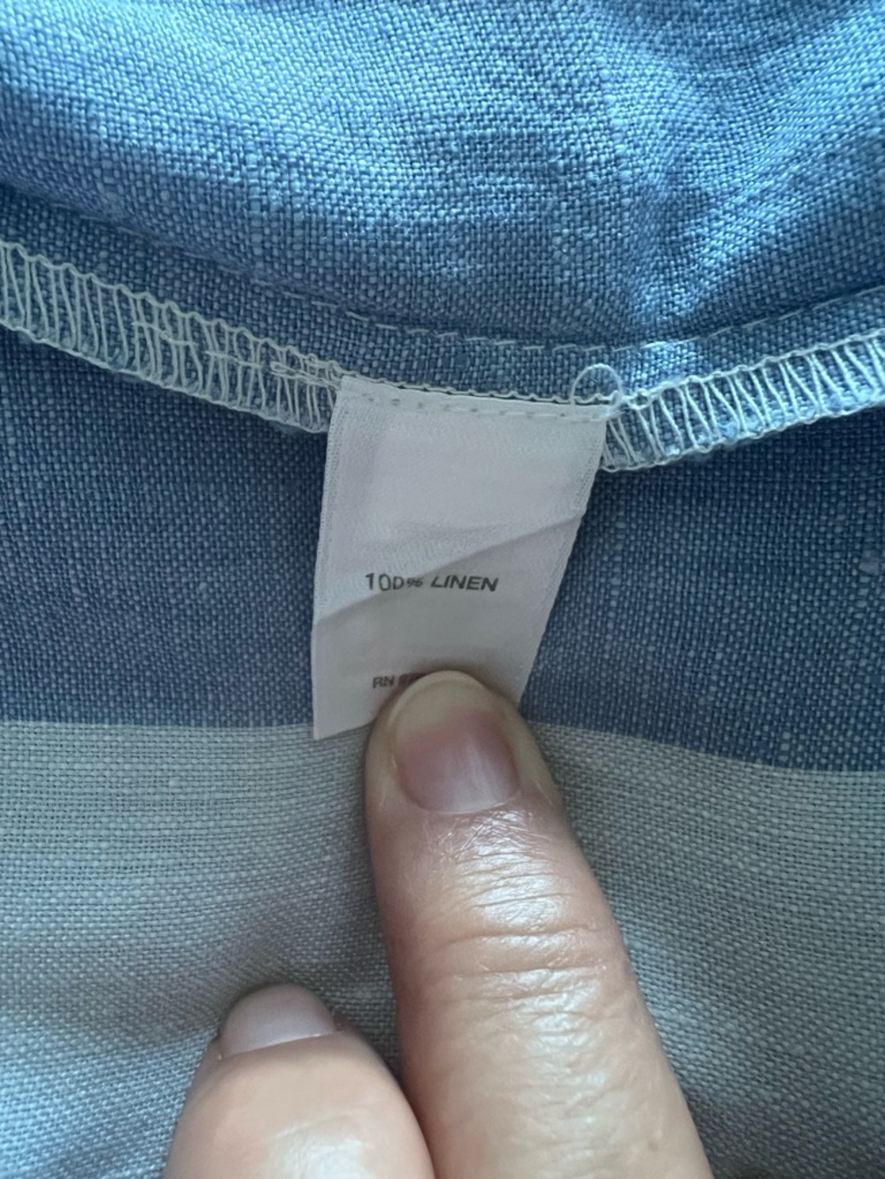 J. Jill Blue and White Gingham Tie-Waist Midi Dress Size/M - Picture 9 of 10